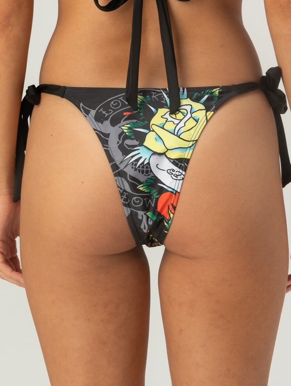 ED HARDY Gold Link Triangle Brazlian Cut Bikini Swim Suit - Picture 3 of 8